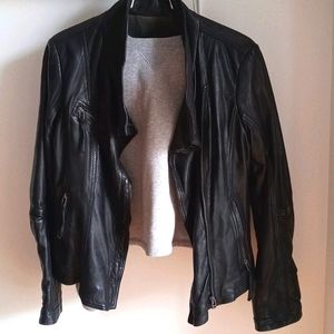 Danier Leather Black Moto Jacket